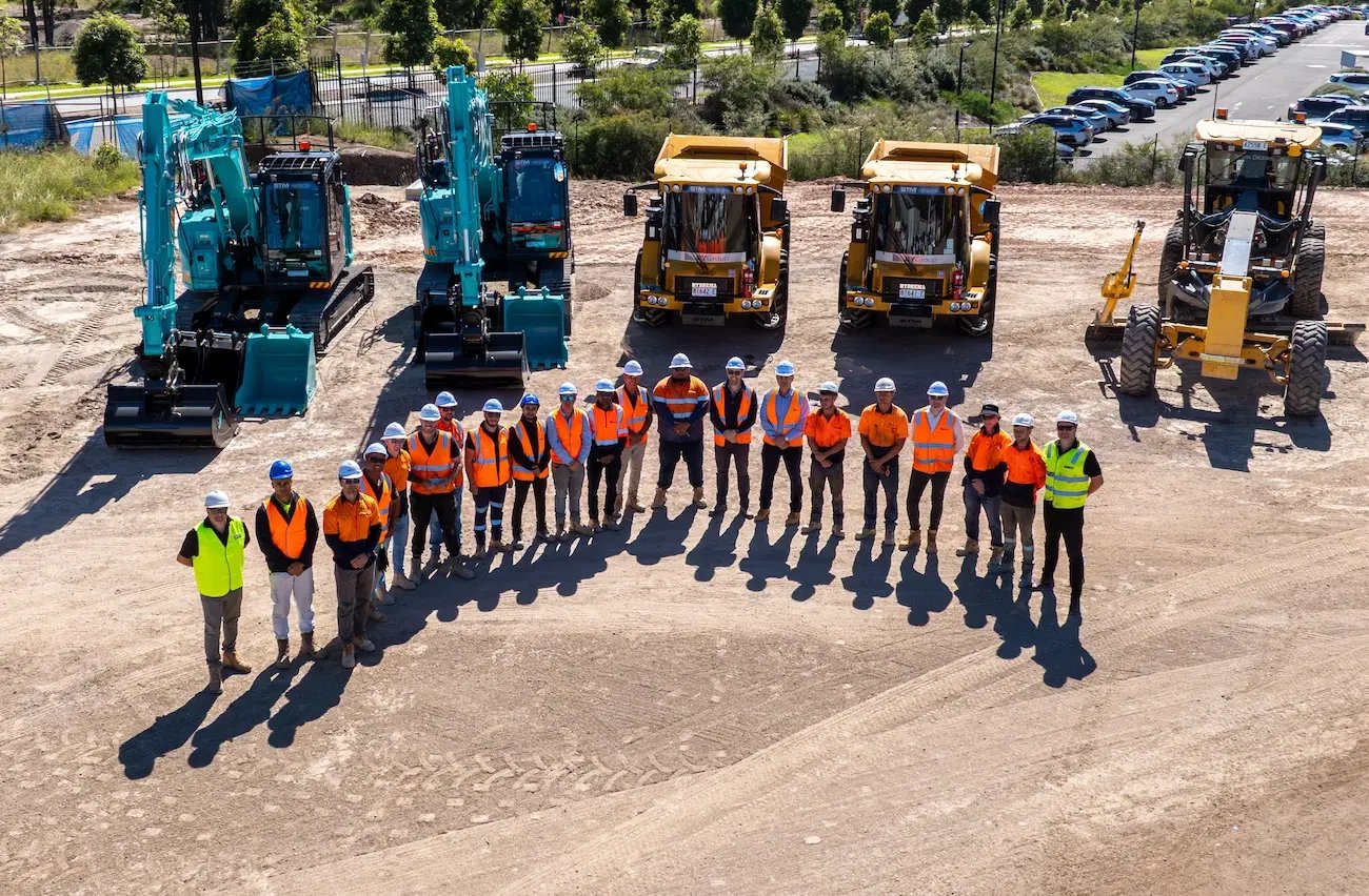 BY GROUP Civil Machinery and Team Aerial Photo