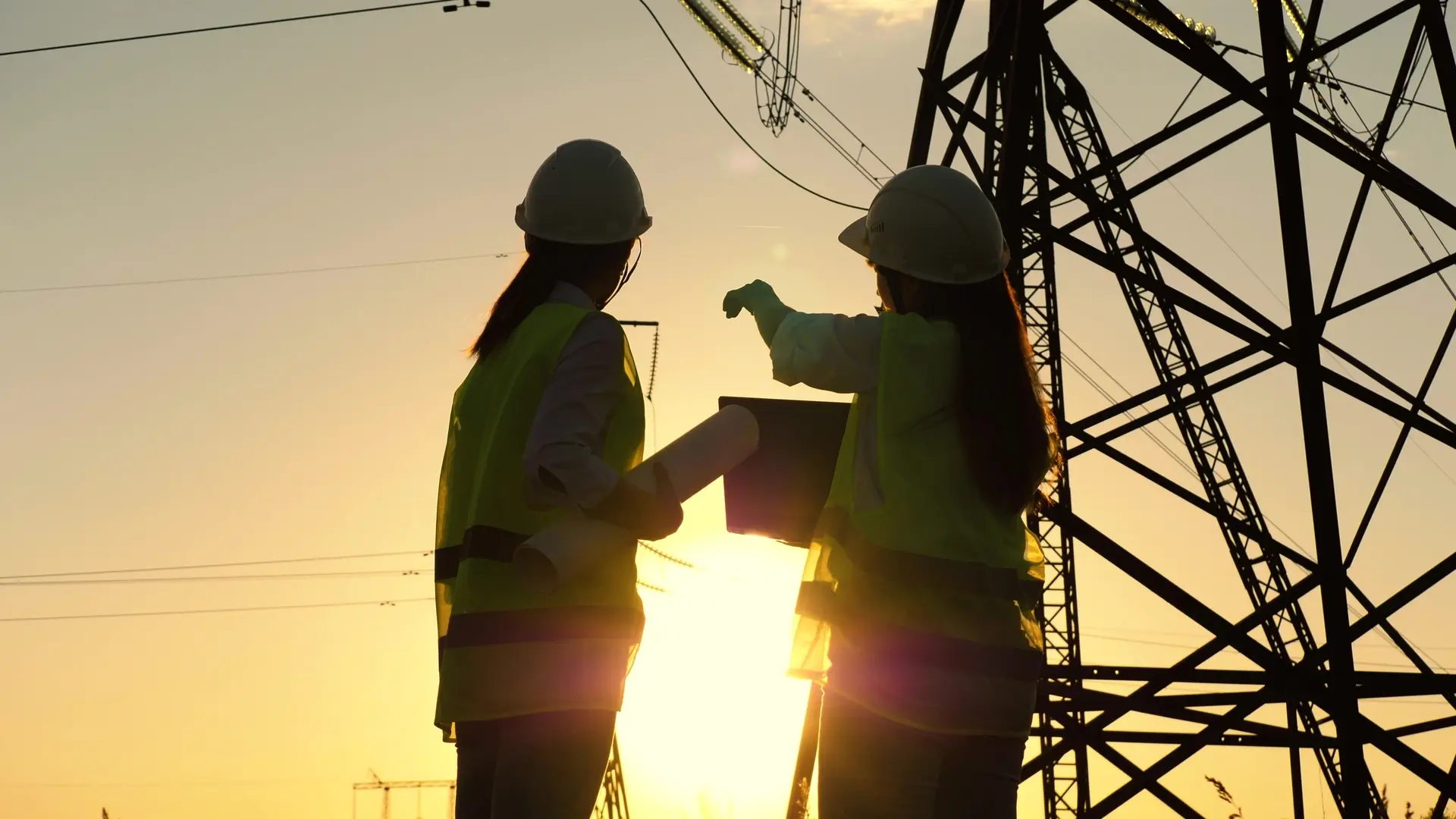 Two women on construction site